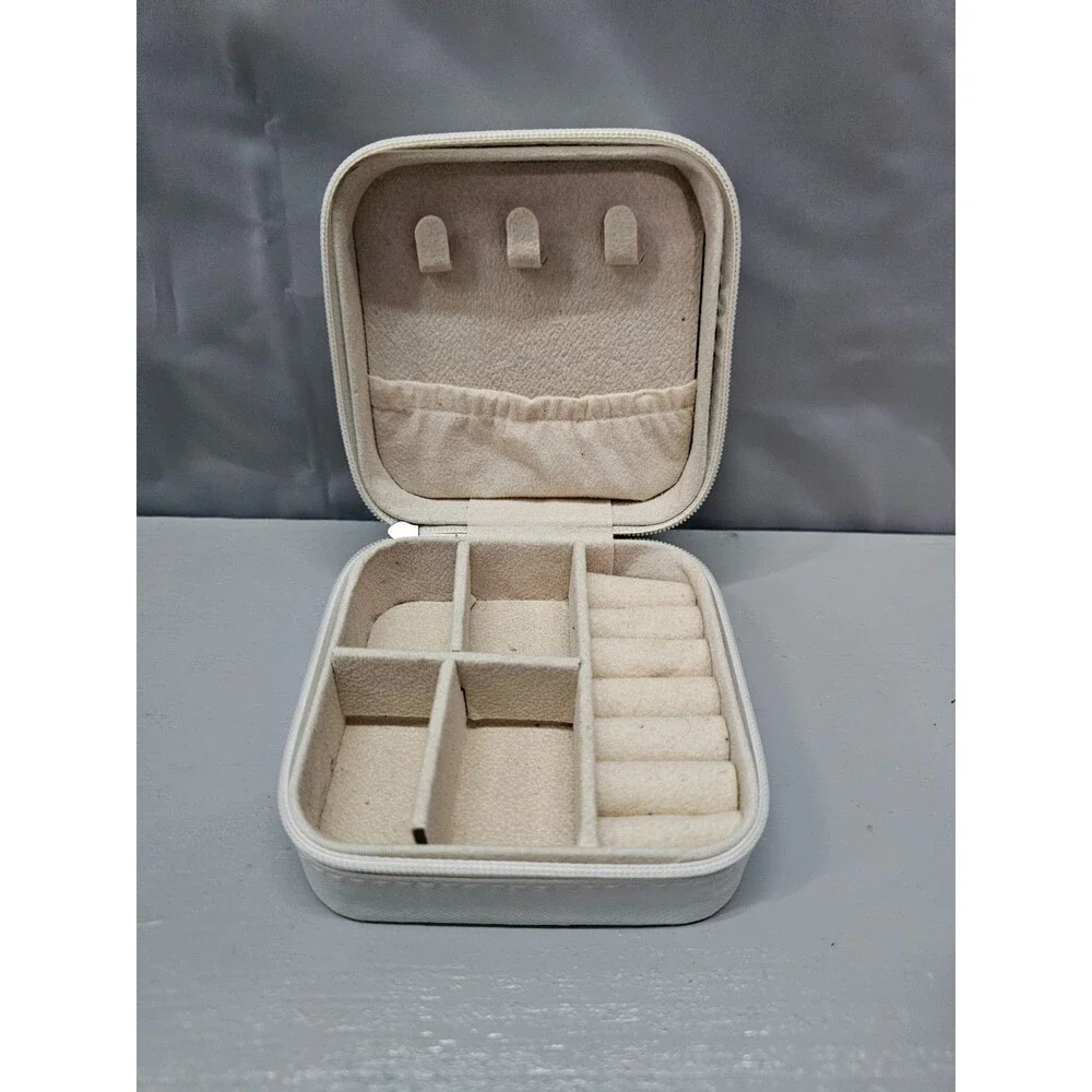 Swiftie Travel Jewelry Box White Ring Earring Organizer Storage Case